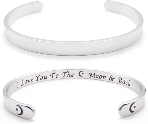 Miniatura 182 de Pulseras inspiradoras para mujer, joyería de acero inoxidable, con refranes, pulsera motivacional con mensaje oculto, pulseras grabadas para mejor