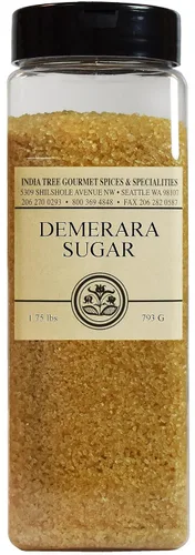 Miniatura 9 de India Tree Azúcar Demerara, 1 lb (paquete de 4) Large Golden Crystals