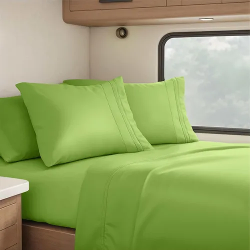Miniatura 48 de Clara Clark - Juego de sábanas King con Flex Top, 6 piezas - Sábanas de lujo para cama King con cabeza dividida, juego de cama súper suave, King