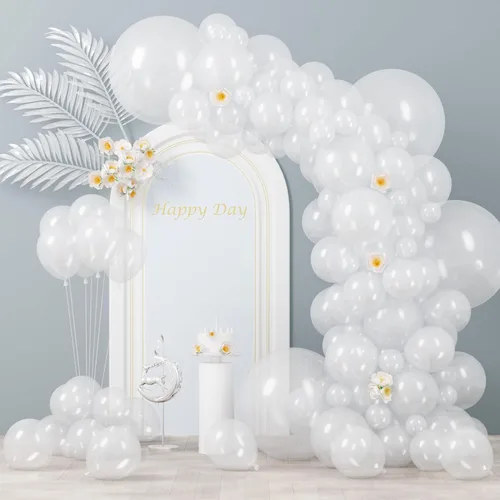 Miniatura 201 de Voircoloria - Globos azul bebé claro, paquete de 66 globos de 12 pulgadas de látex para fiestas para niños y niñas, para cumpleaños, baby shower, 16