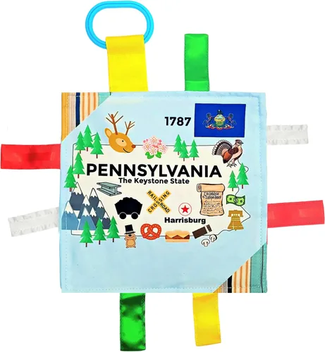 Miniatura 27 de Baby Jack & Co - Cochecito de juguete para bebés de 8 x 8 pulgadas, juguete para bebés, juguetes arrugados para desarrollar cinco sentidos, aprende