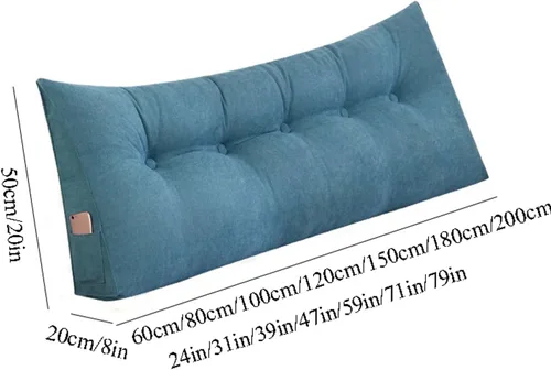 Miniatura 7 de Almohada de cuña para pared de cama, cabecera de almohada de respaldo de cama, almohada de lectura triangular grande, con funda extraíble