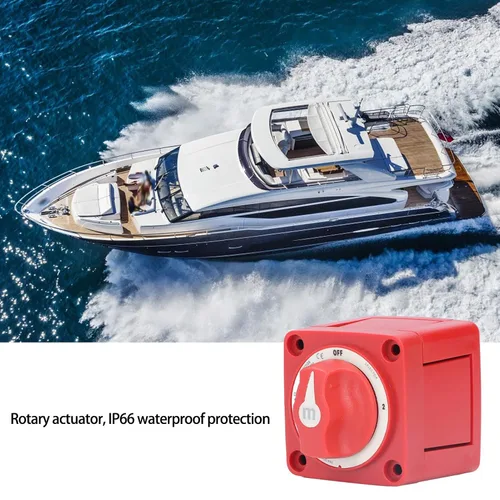 Miniatura 2 de Fydun - Interruptor de batería para barco, interruptor de perilla de batería de 300 A, 3 posiciones, doble circuito, desconexión de energía
