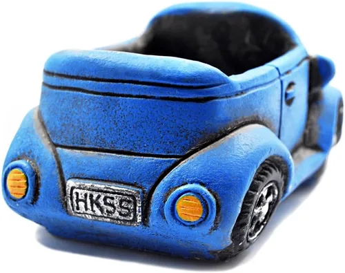 Maceta azul, bonitas macetas para suculentas, macetas pequeñas con orificio de drenaje (automóvil azul)