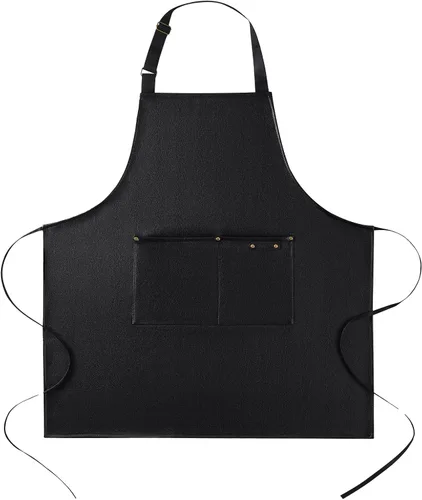 eywlwaar Delantal impermeable de poliuretano con 2 bolsillos grandes, delantal ajustable a prueba de aceite para cocina, lavavajillas, cocina, 29.92