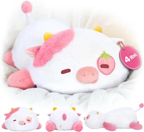 Miniatura 10 de Mewaii Mom's Choice Award Animales de peluche con peso de 4 libras de vaca de las tierras altas, felpa pesada de 23 pulgadas y congestionada