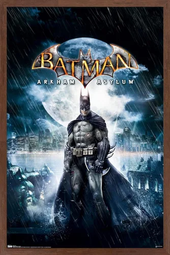 Miniatura 17 de Trends International DC Comics VIdeo Game - Arkham Asylum - Póster de pared de arte clave, 14.725 x 22.375 pulgadas, versión enmarcada de madera
