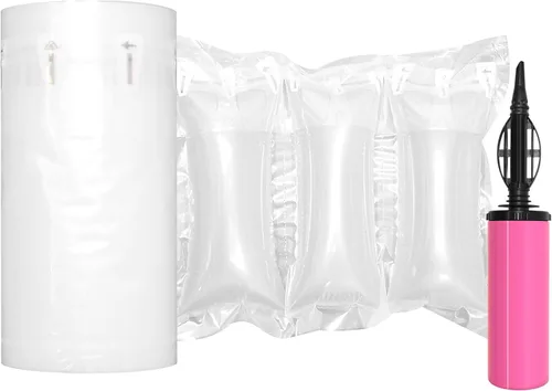 Miniatura 10 de Almohadas de aire para envío con bomba de embalaje, bolsas de aire, 200 unidades inflables, suministros de envío, relleno de caja