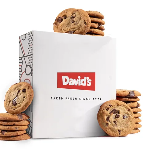 Miniatura 8 de David's Cookies Paquete de 9 galletas con chispas de chocolate sin gluten, galletas gourmet sin conservantes añadidos, postre fresco de panadería