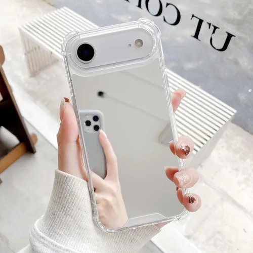 Miniatura 19 de Funda compatible con iPhone 11 con espejo con parachoques a prueba de golpes, parte trasera dura, delgada, cubierta protectora delgada para niñas