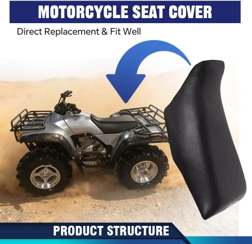 Miniatura 6 de PIT66 Funda para Asiento Negra Compatible con Honda Fourtrax 300 1988-2000 Funda para Asiento Weather-Resistant Black Replacement Seat Cover with