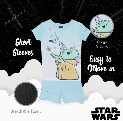 Miniatura 4 de STAR WARS Girls' 4-Piece Snug-fit Cotton Pajama Set