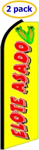 Miniatura 6 de Elote Asado King Size Swooper - Letrero de bandera