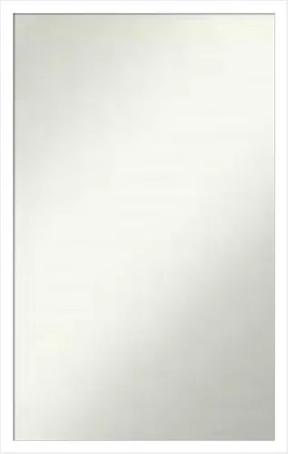 Miniatura 872 de Amanti Art Espejo de baño blanco para sobre el fregadero, 32 x 45 pulgadas, espejo de tocador rectangular blanco esbelto, marco de madera moderno