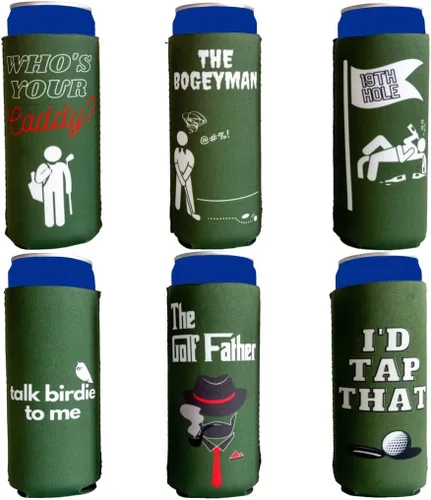 Miniatura 8 de Coozies Temáticas de los Años 70 - Regalo Genial para Cualquier Disco - Material de Neopreno Premium - Paquete de 6