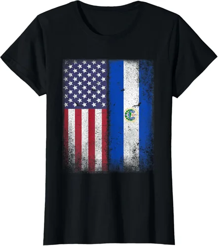 Miniatura 24 de Salvadoran American Flag El Salvador Salvadorean Salvadorian T-Shirt for Women Kids Men