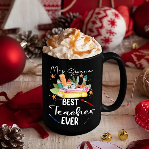 Miniatura 4 de Taza de café personalizada, regalos de agradecimiento al profesor para el mejor profesor, tazas de café con nombre personalizado para profesores