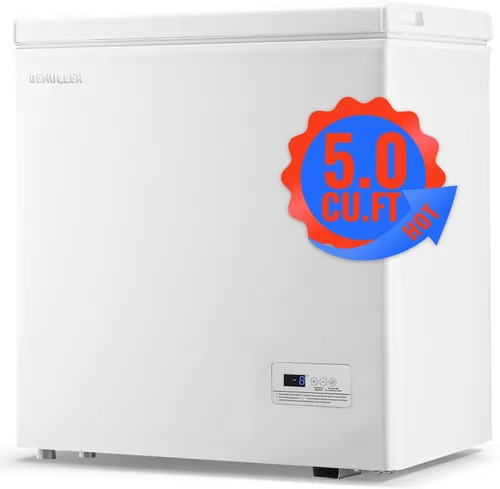 Miniatura 10 de DEMULLER Mini Congelador Profundo Congelador Pequeño Congelador de Cofre con Puerta Superior Abierta con Cesta de Almacenamiento Extraíble
