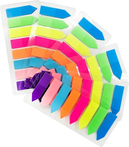 VANRA 960 pestañas adhesivas para índice, marcadores de página, banderas de flecha, calcomanías de notas de página de colores, etiquetas para