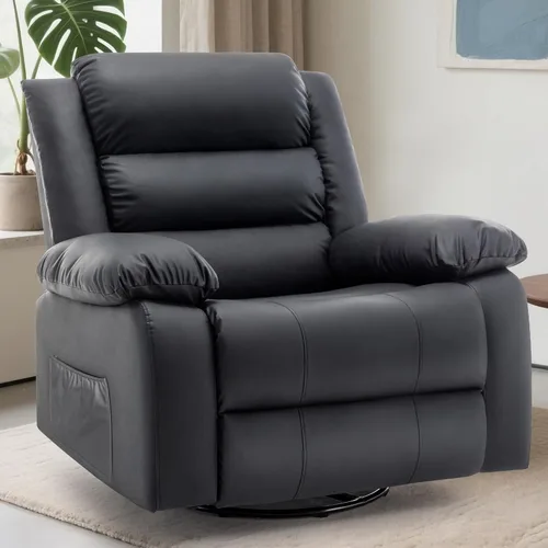 Miniatura 11 de Korser Sofá reclinable, sofá biplaza reclinable con consola, sofá reclinable extragrande con mesa desplegable, sofá de 3 plazas con portavasos y Gris