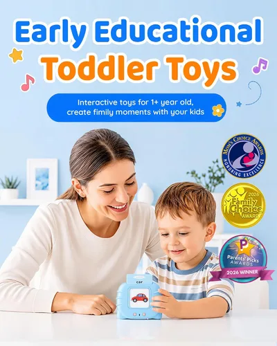 Miniatura 2 de Aullsaty Tarjetas didácticas parlantes para niños de 1 a 5 años, 536 palabras visuales mejoradas con 6 canciones, juguetes sensoriales Montessori