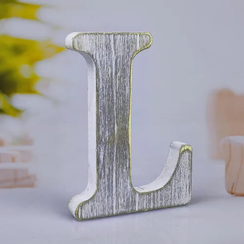 Miniatura 13 de Letras de madera rústica sin terminar de 6 pulgadas para decoración de pared, letras decorativas de pie en rodajas, decoración de tablero