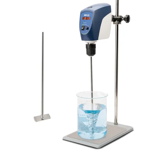 Miniatura 10 de ONiLAB Agitador Eléctrico Superior, Mezclador Agitador Superior Digital LCD con Varilla de Agitación y Soporte, Potente 20L, 10000 mPas, 50~2200RPM