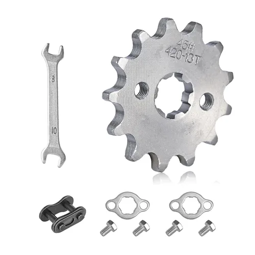 Miniatura 8 de Piñón de cadena 420 10T piñón delantero de 17mm compatible con 50cc 70cc 90cc 110cc 125cc 140cc15cc 160cc Lifan Loncin Dirt Bike, ATVs, Go Kart Piñón