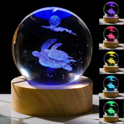Miniatura 23 de Regalos de ajolote 3D para mujer, bola de cristal de 2.362 in, figuras de ajolote, decoración de animales de cristal, artículos de animales
