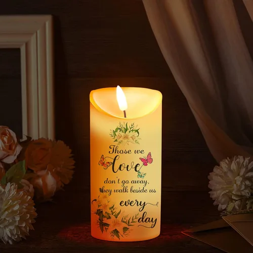 Miniatura 10 de Gerrii Velas Conmemorativas Regalos de Condolencia LED Sin Llama Velas de Duelo Cardenal para Pérdida de Ser Querido Regalos de Condolencia Cardenal