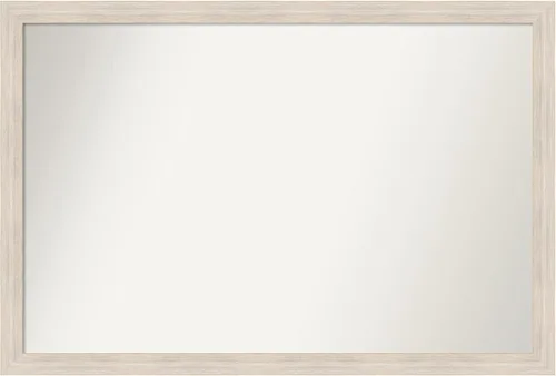 Miniatura 26 de Amanti Art Espejo de baño blanco para sobre el fregadero, 30 x 35 pulgadas, espejo de tocador rectangular estrecho de Eva de oro blanco, marco