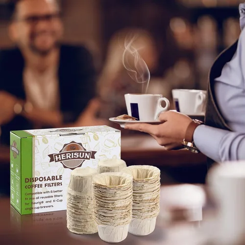 Miniatura 6 de 300 filtros desechables K Cup, papel de filtro de café para cafeteras Keurig de una sola porción 1.0 y 2.0, uso con cápsulas K Cup reutilizables