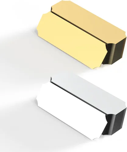 Miniatura 14 de 30 placas de identificación grabadas con láser, placa de acero inoxidable cepillado en blanco, etiqueta de nombre personalizada con marco