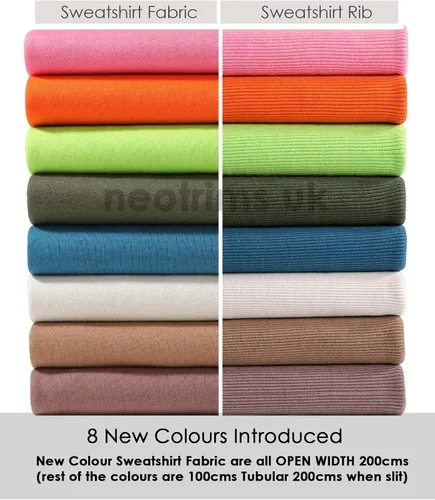 Miniatura 4 de Tela de sudadera y punto acanalado a juego para recortar; material de jersey de forro polar cepillado, estándar europeo y aprobado por la escuela