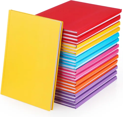 Miniatura 7 de Ireer 24 cuadernos coloridos de tapa dura en blanco a granel para niños para escribir libros en blanco para diario, bocetos, escritura, suministros
