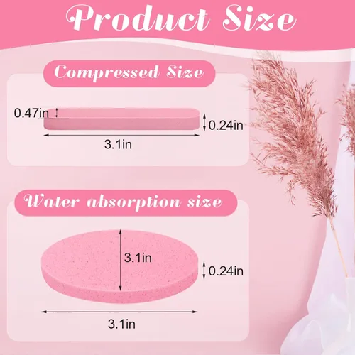 Miniatura 2 de Esponja facial comprimida, esponja limpiadora facial Luxiv para esteticistas, maquillaje comprimido, esponja facial, esponjas faciales redondas
