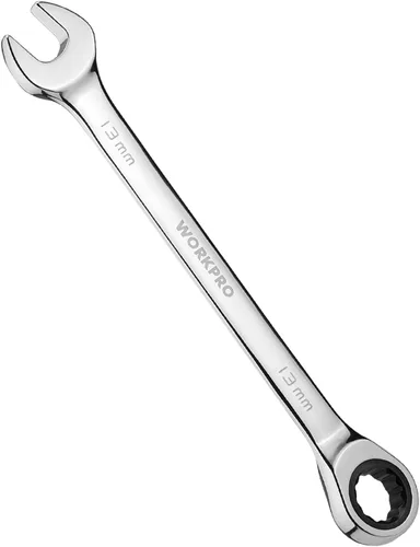 Miniatura 22 de WORKPRO Juego de llaves combinadas de trinquete de cabeza flexible de 8 piezas, SAE 5/16-3/4 pulgadas, 72 dientes, construcción CR-V, niquelado