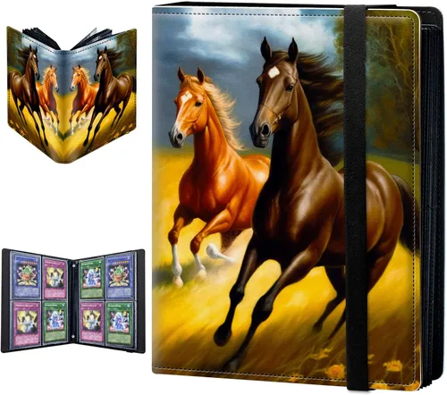 Miniatura 14 de Carpeta de tarjetas intercambiables, 4 bolsillos para tarjetas intercambiables, soporte para tarjetas de intercambio de tarjetas, bolsillos de doble