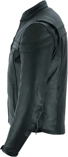 Miniatura 2 de Vance Leather Chaqueta Racer de cuero prémium con rejillas de ventilación para hombre