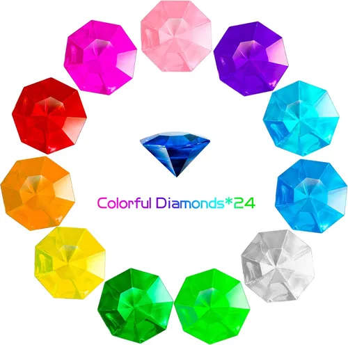 Miniatura 3 de PANTIDE Juego de 35 anillos redondos de aleación de oro con diamantes acrílicos para erizo azul, esmeraldas del caos, suministros de recuerdo