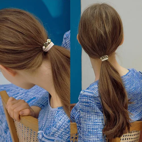 Miniatura 2 de Lazos para el cabello sin daños, accesorios para el cabello, 8 piezas prácticas elásticas lindas bandas para el cabello, joyería de moda para cola