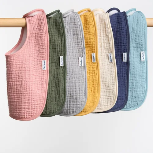 Miniatura 4 de Baberos unisex para bebé de muselina Gerber, pack de 8 para babeo
