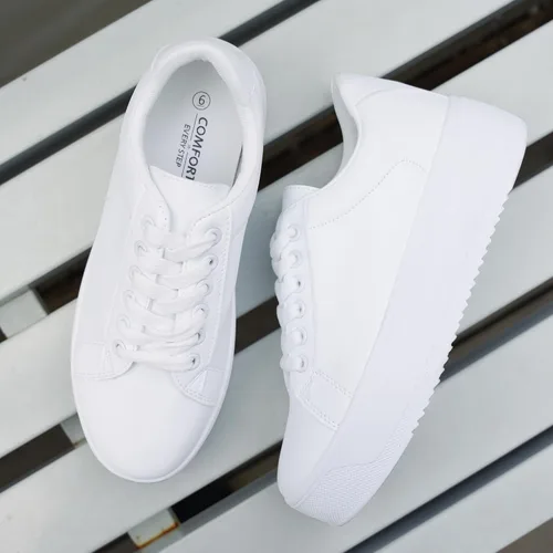 Miniatura 6 de JABASIC Zapatos deportivos de moda para mujer, con cordones, elegantes y cómodos para caminar