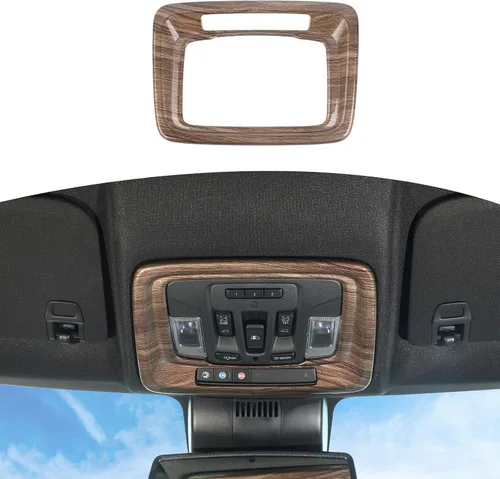 Miniatura 9 de RT-TCZ Marco de luz de cúpula para consola superior Silverado para Chevy Silverado GMC Sierra 2019 en adelante Accesorios interiores de grano