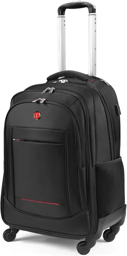 star cloud Mochila grande con ruedas de 22 pulgadas con 2 ruedas, bolsa de viaje al trabajo, maleta de equipaje de mano, 22 x 19.6 x 9.5 pulgadas,