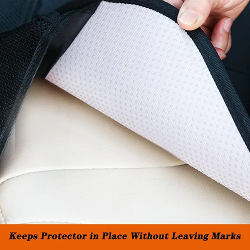 Miniatura 3 de Protector de asiento de automóvil con respaldo acolchado de goma antideslizante, acolchado impermeable más grueso para asientos infantiles, sin