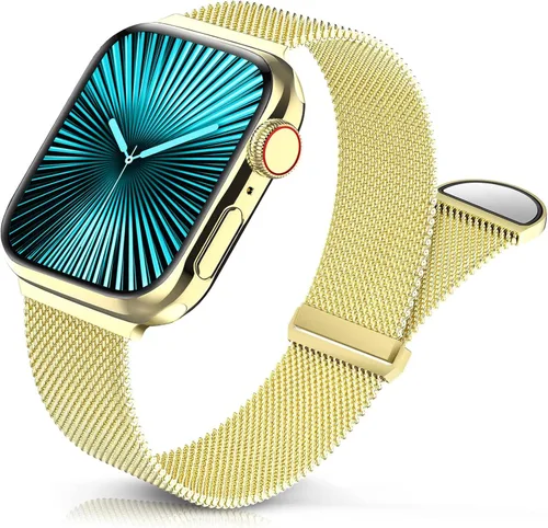 Miniatura 12 de Sunnywoo Correa de metal de acero inoxidable compatible con correas de Apple Watch de 1.496 in, 1.575 in, 1.614 in, 1.654 in, 1.732 in, 1.772 in