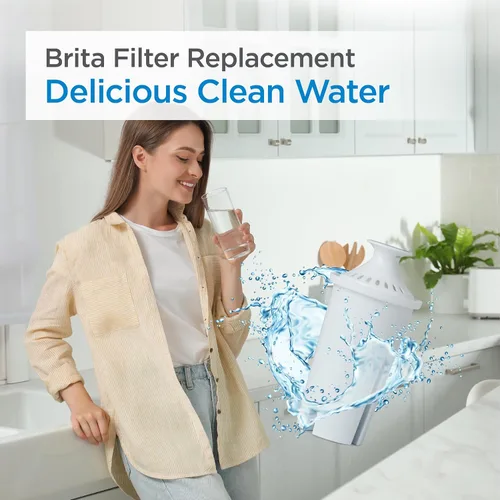 Miniatura 2 de Reemplazos de filtro Brita Commercial Cool, filtros de agua de repuesto para jarra Brita estándar, dura hasta 60 galones, Certificado NSF, CCWFB6