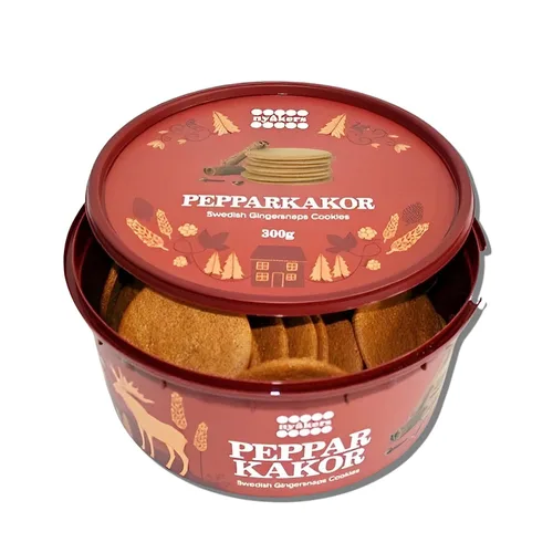 Nyakers Pepparkakor Snaps de jengibre sueco, originales, famosas y antiguas galletas de jengibre tradicionalmente horneadas en Suecia desde 1952 –