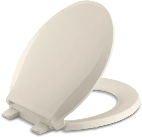 Miniatura 56 de KOHLER 4636-RL-0 Cachet ReadyLatch - Asiento de inodoro alargado con cierre lento, asiento de inodoro de cierre suave con tapa silenciosa, topes
